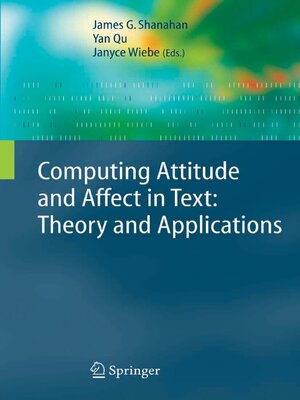 cover image of Computing Attitude and Affect in Text